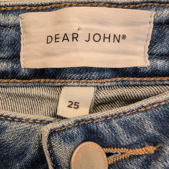 Dear John Jeans Flare Braided Waist Low Cut Western Rock Unique - Size 25 - Picture 6 of 8